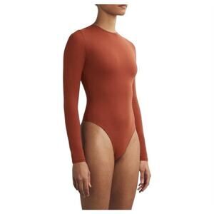 NWT Skims Fits Everybody Long Sleeve Crew Neck Bodysuit Saffron 2X Minimalist
